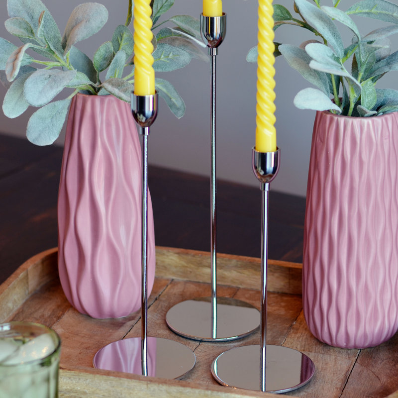 Ivy Bronx Tulip Top Taper Candle Holder Set & Reviews Wayfair Canada